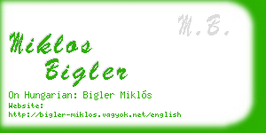 miklos bigler business card